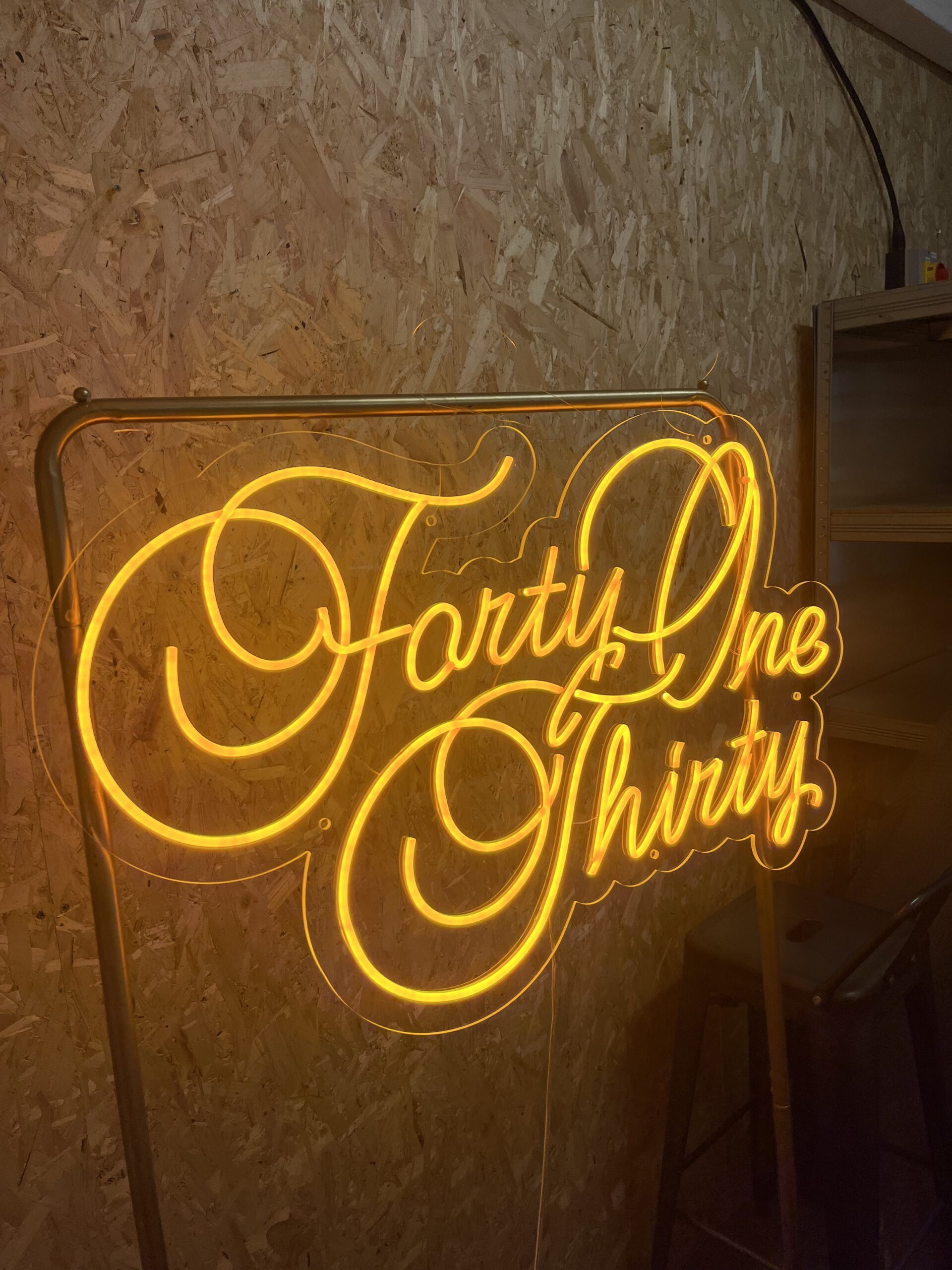 company logo neon sign using golden yellow led neon 