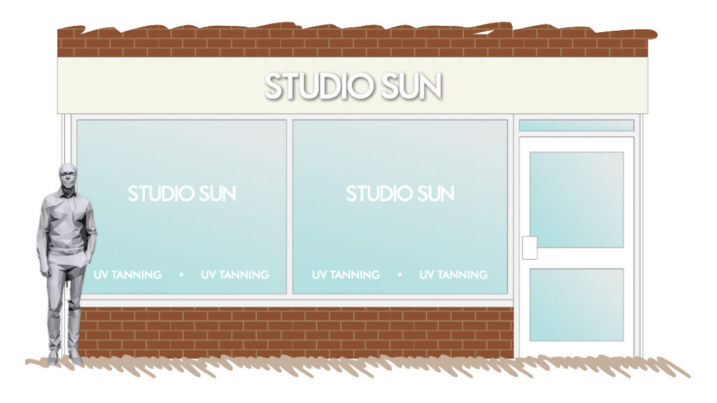 Tanning salon signage visual