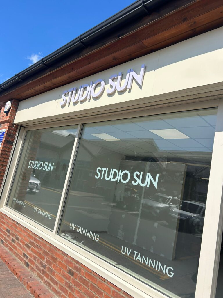 Tanning salon signage